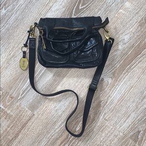 FOSSIL Leather Fold Over Crossbody